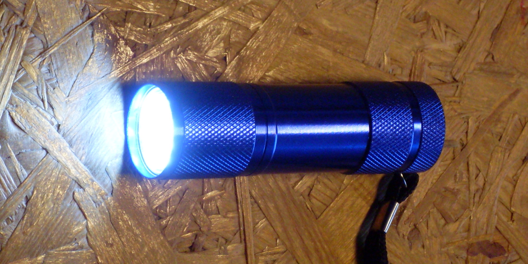 LED Taschenlampe, 9-LED wei, superhell blau