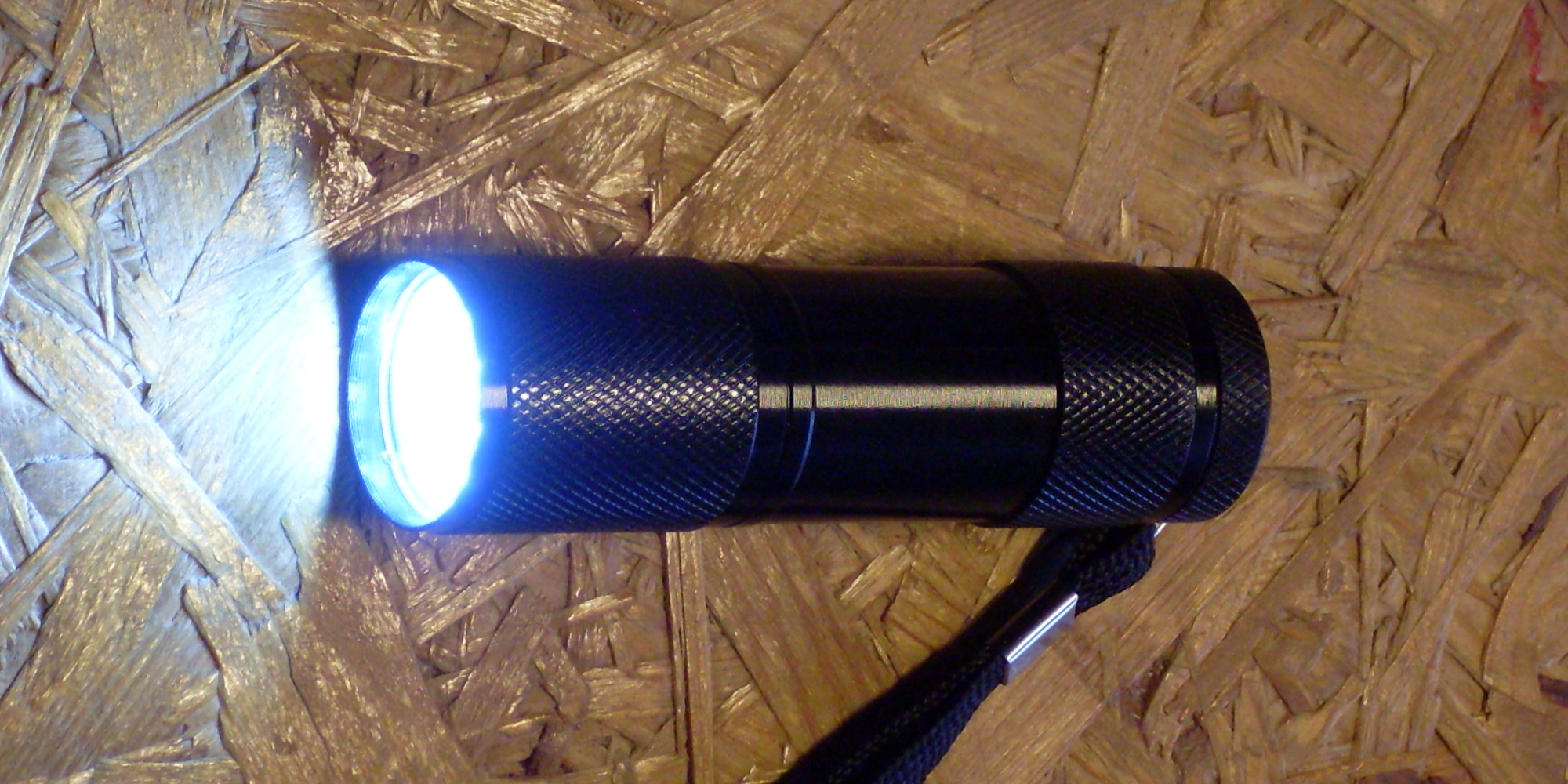 LED Taschenlampe, 9-LED wei, superhell schwarz